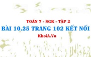 Bài 10.25 trang 102 Toán 7 Kết nối tri thức Tập 2